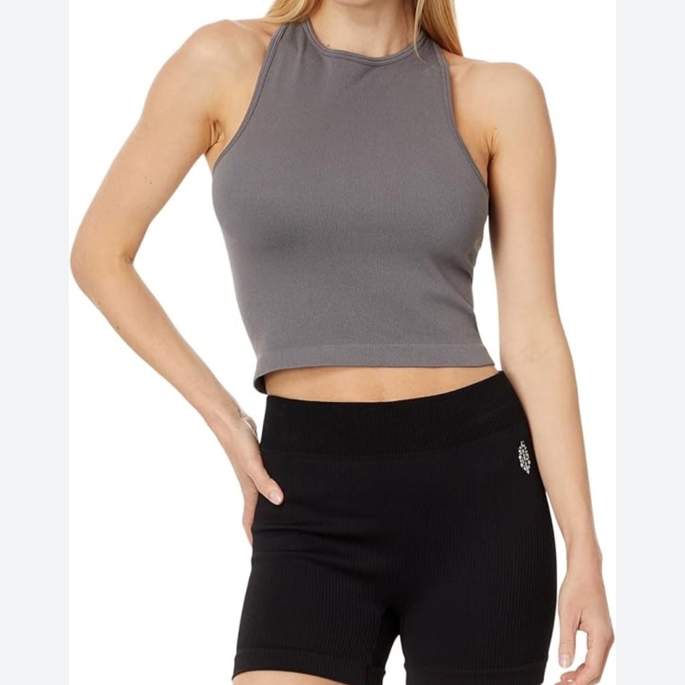 2 Free people Hayley Racerback Brami in gray NWOT